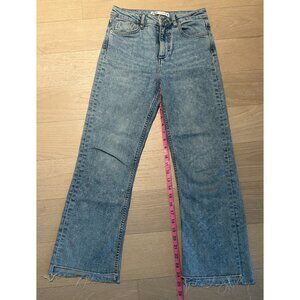 ZARA HIGH RISE MINI FLARE JEANS